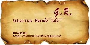 Glazius Renátó névjegykártya